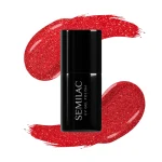 Semilac ημιμόνιμο βερνίκι 346 Chic Red Glitter 7 ml