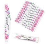 Σετ 25 Λίμες Νυχιών Διπλής Όψης Μπανάνα με Λουλούδια Μεμονωμένα Συσκευασμένες Σκληρότητας 100/180