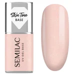 Semilac Skin Tone Cover Base Glitter Peach 7 ml