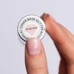 Semilac Skin Tone Cover Base Glitter Rose 7 ml - Image 2