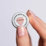 Semilac Skin Tone Cover Base Glitter Peach 7 ml - Image 2